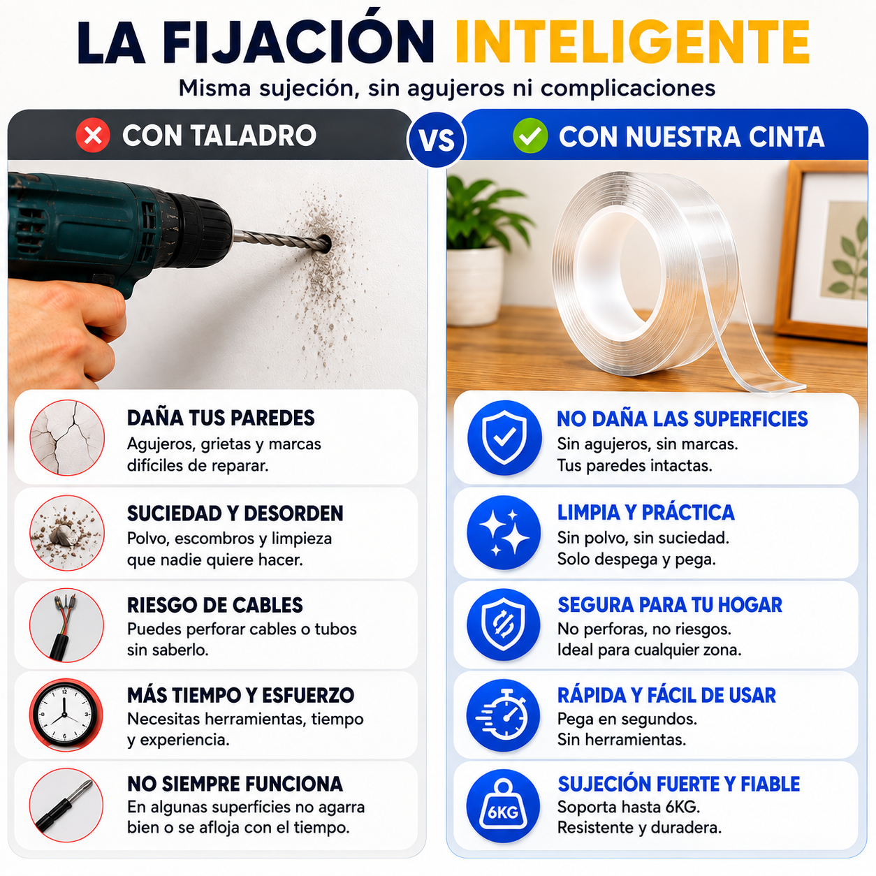 UltraFix™ - Cinta Doble Cara Ultra Potente y Reusable (3 metros)